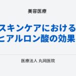 日常的なスキンケアにおけるヒアルロン酸の役割と効果